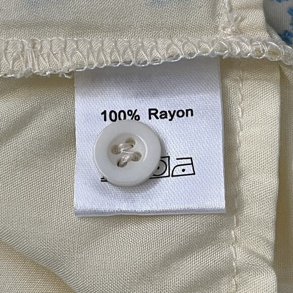 NWT Laura Klein Tunic Top Size XXL Embroidered Roll Tab Sleeve Lined Boho Yellow - Picture 11 of 12